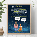 Personalized Memorial Dog Mom Poster - Up to 4 Dogs - Gift Idea For Dog Lover - I'm Here