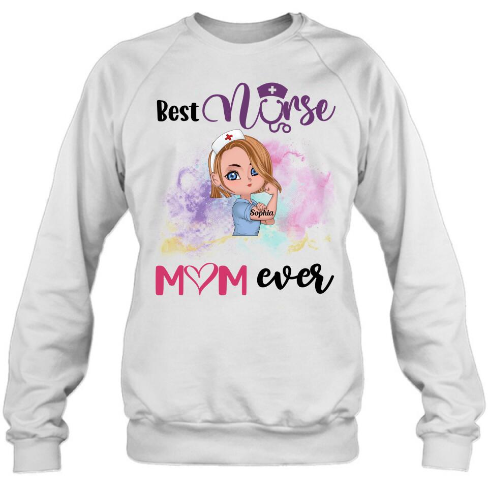 Custom Personalized Nurse Unisex T-shirt/ Hoodie/ Long Sleeve/ Sweatshirt - Gift Idea For Nurse - Best Nurse Mom Ever