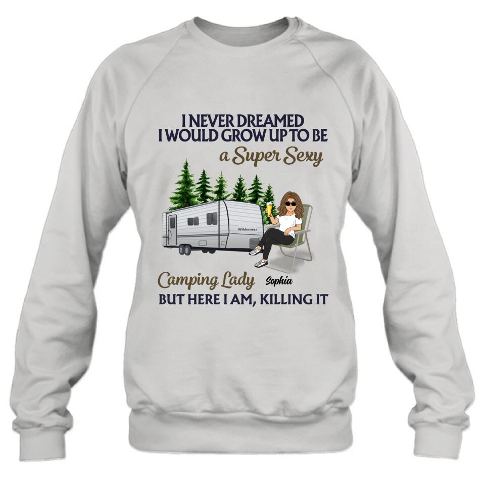 Personalized Camping Shirt/Sweatshirt/Pullover Hoodie/Long Sleeve Shirt - Woman/Couple Camping - Gift Idea For Camping Lover