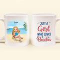 Personalized Beach Mug - Up to 5 People - Gift Idea For Friends - Just A Girl Who Loves Beaches