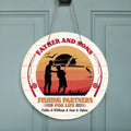 Personalized Fishing Door Sign - Gift Idea For Father's Day - Fishing Partners For Life