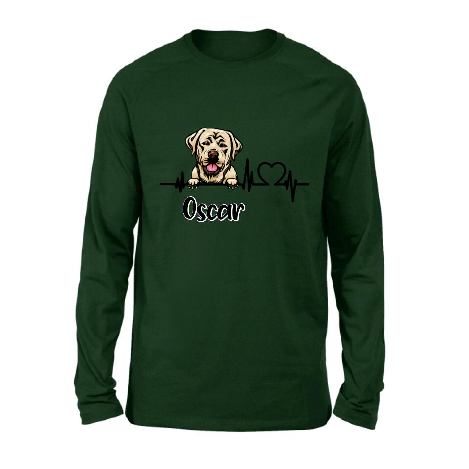Personalized Heartbeat Dog/Cat Shirt/Pullover Hoodie - Up to 2 Pets - Gift Idea For Dog/Cat Lover