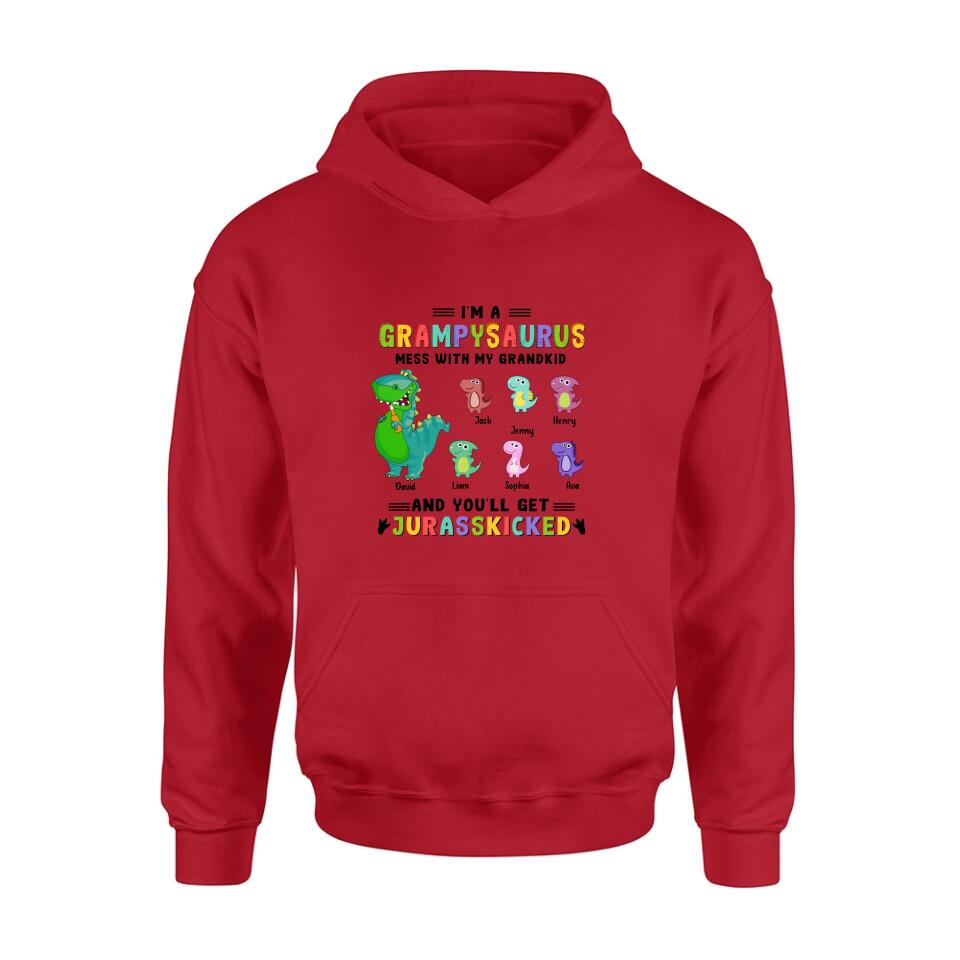 Personalized Papasaurus Unisex T-shirt/Long Sleeve/Sweatshirt/Hoodie - Gift Idea For Father's Day - Papasaurus Like A Normal Dad But More Roarsome