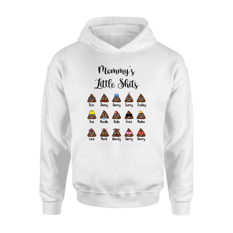 Personalized Kids Shirt - Up to 15 Kids - Gift Idea For Father's Day/Mother's Day - Mommy's Little Shits