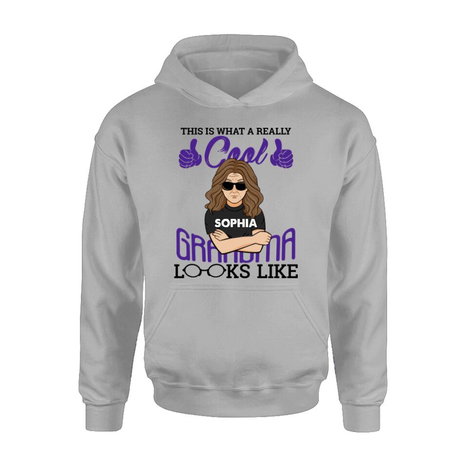 Personalized Cool Grandma Shirt/Hoodie - Gift Idea For Grandma - This Is What A Really Cool Grandma Looks Like