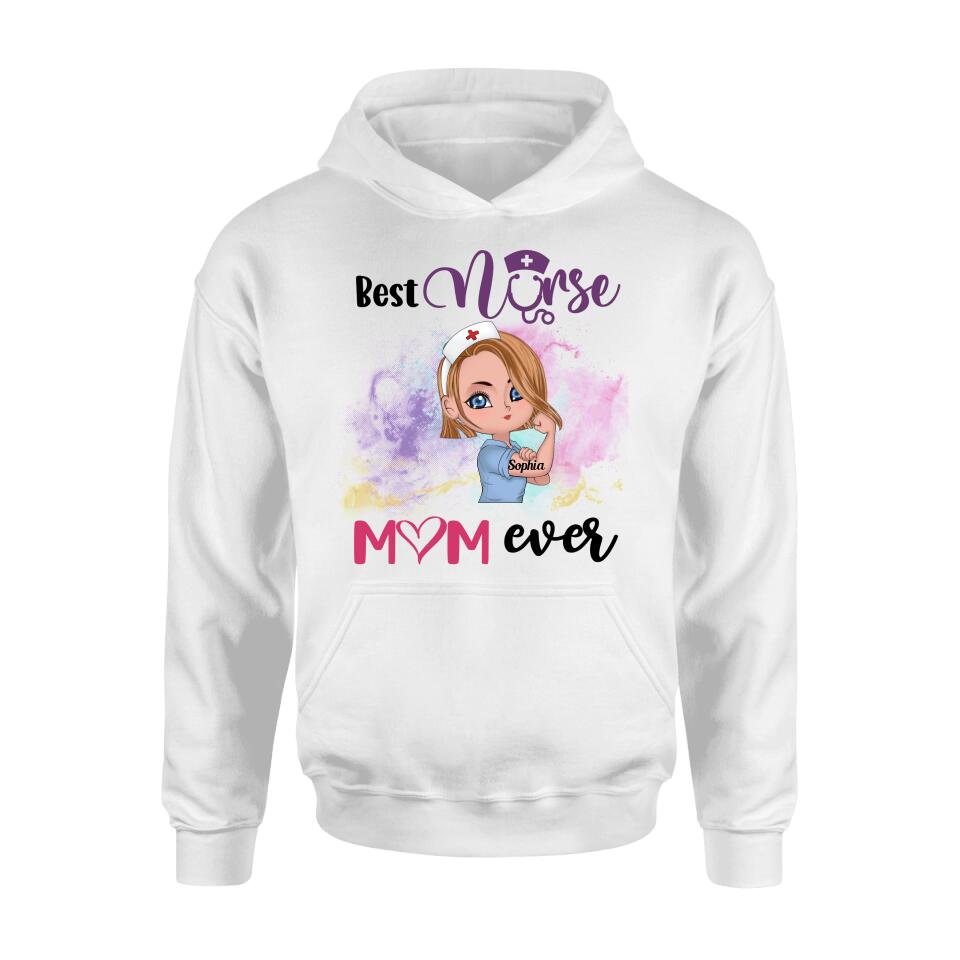 Custom Personalized Nurse Unisex T-shirt/ Hoodie/ Long Sleeve/ Sweatshirt - Gift Idea For Nurse - Best Nurse Mom Ever