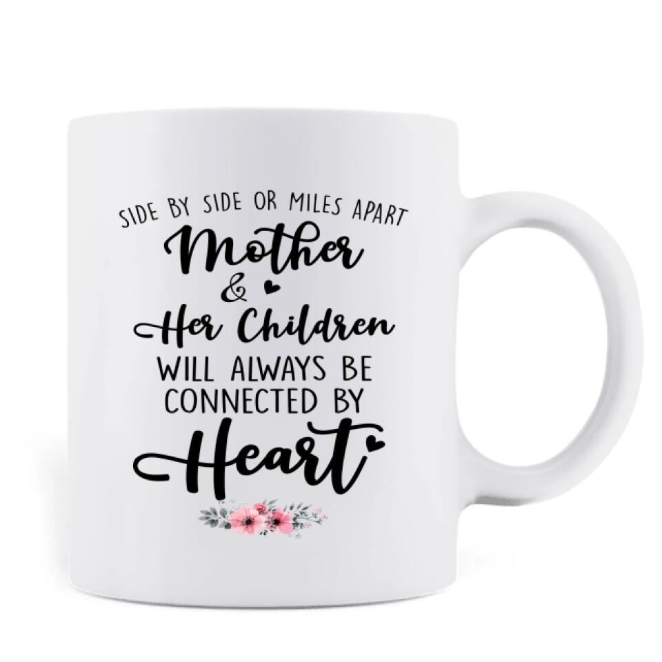 Personalized Mother & Daughter Coffee Mug - Up to 4 Daughters - Mother And Her Children Forever Linked Together