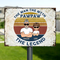 Personalized Father/Grandpa Metal Sign - Gift Idea For Father's Day - The Man The Myth The Legend