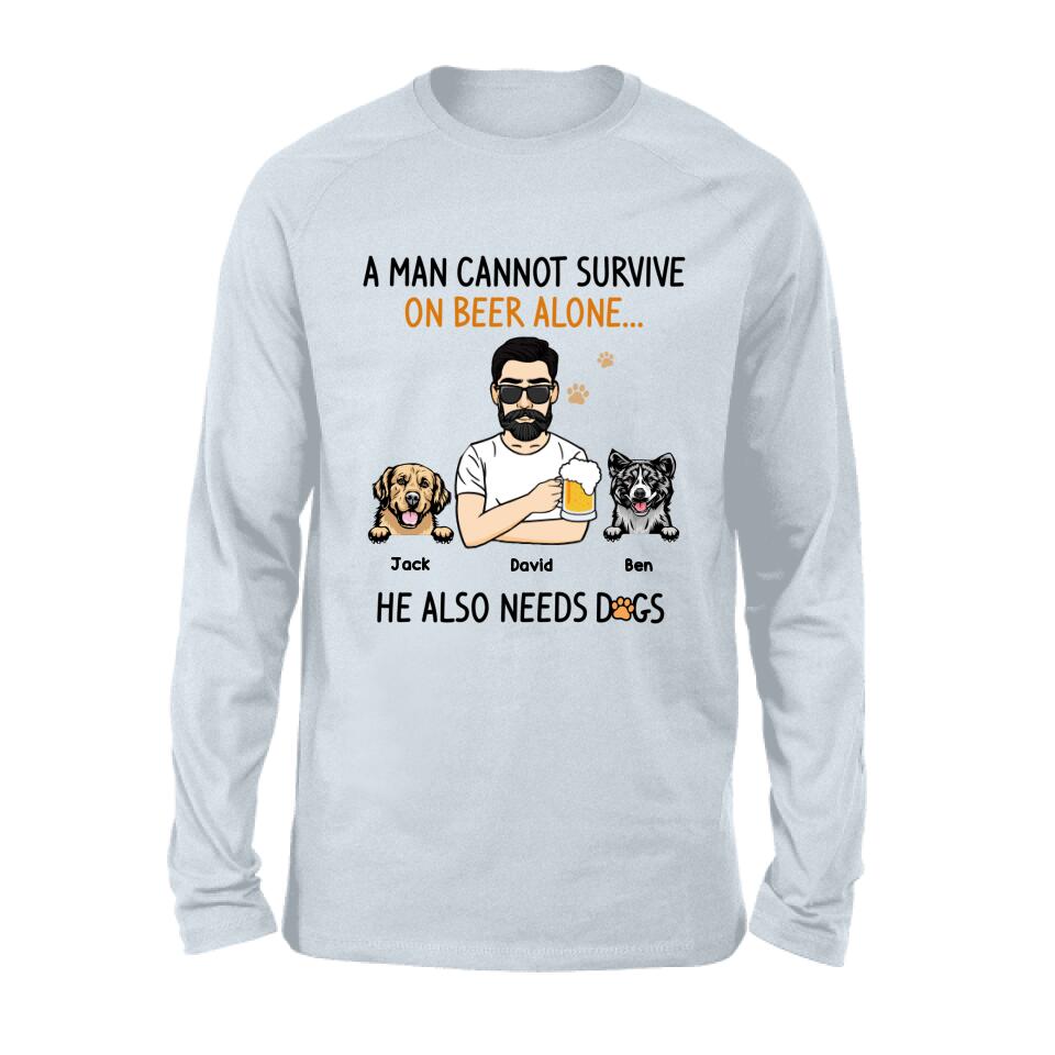 Personalized Dog Dad T-Shirt - Father's Day Gift Idea For Dog Dad - He Also Need Dogs - EMFO54