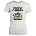 Personalized Dog Garden T-shirt - I Just Want To Work In My Garden And Hang Out With My Dogs - Gift For Dog Lover - GDGJT0