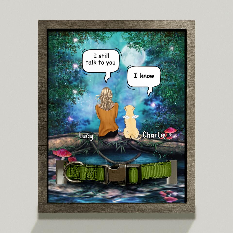 Custom Personalized Memorial Pet Loss Frame - Upto 5 Dogs/Cats - Memorial Gift For Dog/Cat Lovers - I Still Talk To You