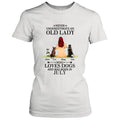 Personalized Old Lady Dog T-Shirt/Pullover Hoodie - Up to 5 Dogs- Best Gift For Dog Lover/Never Underestimate An Old Lady Who Loves Dogs