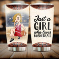 Personalized Basketball Girl Tumbler - Gift Idea for Basketball Lover - Just A Girl Who Loves Basketball