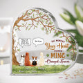 Personalized Memorial Dog Heart Acrylic Plaque - Memorial Gift For Dog Lovers with up to 4 Dogs - The Moment Your Heart Stopped Mine Changed Forever