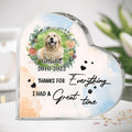 Personalized Memorial Dog Heart-Shaped Acrylic Plaque - Gift Idea For Dog Lover - Thanks For Everything