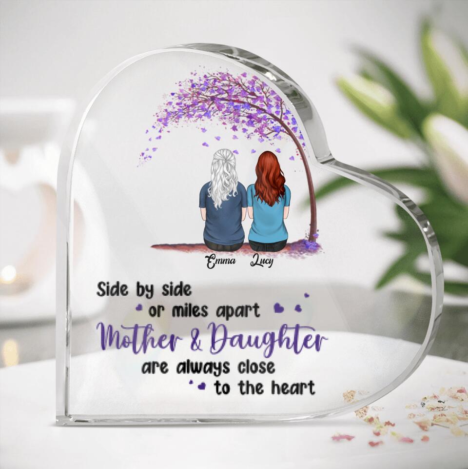 Personalized Mom & Daughter Acrylic Plaque - Gift Idea For Mother's Day - Up to 5 People - Mother & Daughter Are Always Close To The Heart