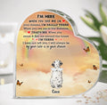 Personalized Memorial Dog Heart-Shaped Acrylic Plaque - Gift Idea For Dog Lover - I'm Here
