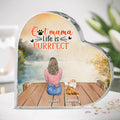 Personalized Cat Mom Dad Heart-Shaped Acrylic Plaque - Up to 4 Cats - Gift Idea For 
Cat Lover/Couple - Cat Mama Life Is Purrfect