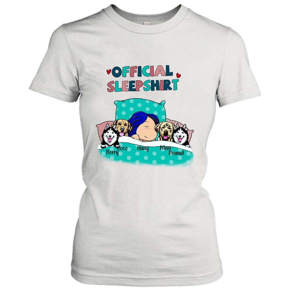 Personalized Dog Shirt - Up to 4 Dogs - Dog Official Sleepshirt