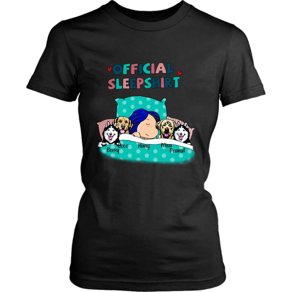Personalized Dog Shirt - Up to 4 Dogs - Dog Official Sleepshirt
