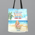 Personalized Beach Canvas Bag - Gift Idea For Beach Lover - I'm A Flip Flop Wearin' Wine Drinkin' Sun Bathin' Beach Goin' Kinda Girl
