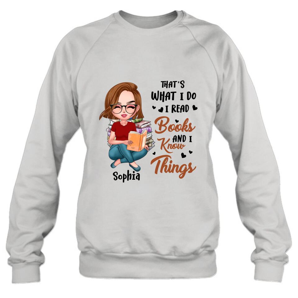 Personalized Just A Girl Who Loves Books Shirt/Pullover Hoodie - Gift Idea For Books Lover