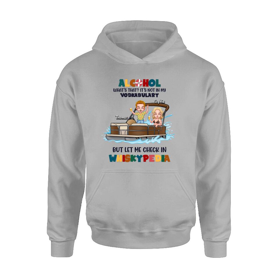 Personalized Pontoon Friends Shirt/Hoodie - Up to 4 People - Gift Idea For Friends - Alcohol What's That?