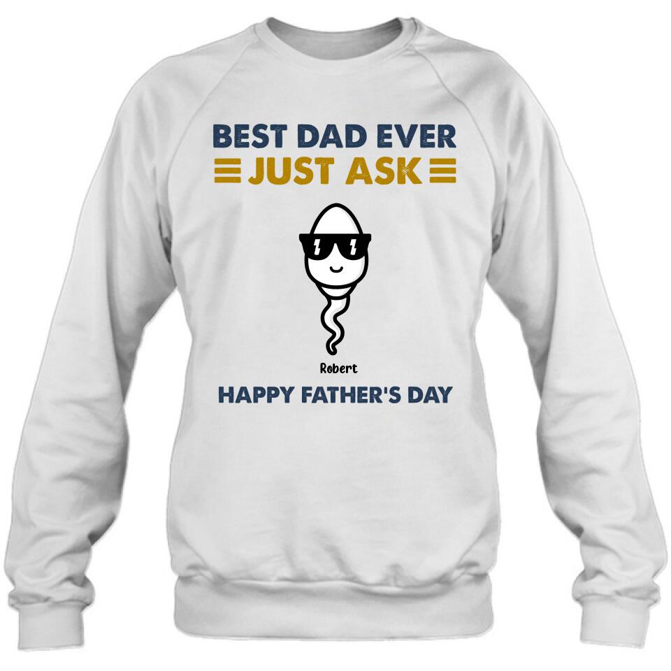 Personalized Father's Day Shirt/Pullover Hoodie - Up to 7 Kids - Father's Day Gift Idea - Best Father Ever