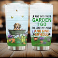 Personalized Pets Garden Tumbler - Up To 6 Dogs/Cats - Gift Idea For Dog/Cat Lovers - And Into The Garden I Go To Lose My Mind And Find My Soul