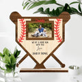 Personalized Baseball Dad Wooden Plaque - Gift Idea For Father's Day/Baseball Lovers - We Hit A Home Run With You