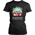 Personalized Camping Black T-Shirt - Women With Up to 3 Cats - Best Gift For Dog Lover - A Girl Her Fur Babies Her Cats And Her Camper It's A Beautiful Thing