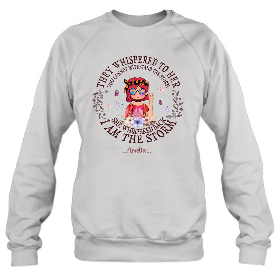 Personalized Hippie Girl T-shirt/Pullover Hoodie - Best Gift For Girl - I Am The Storm