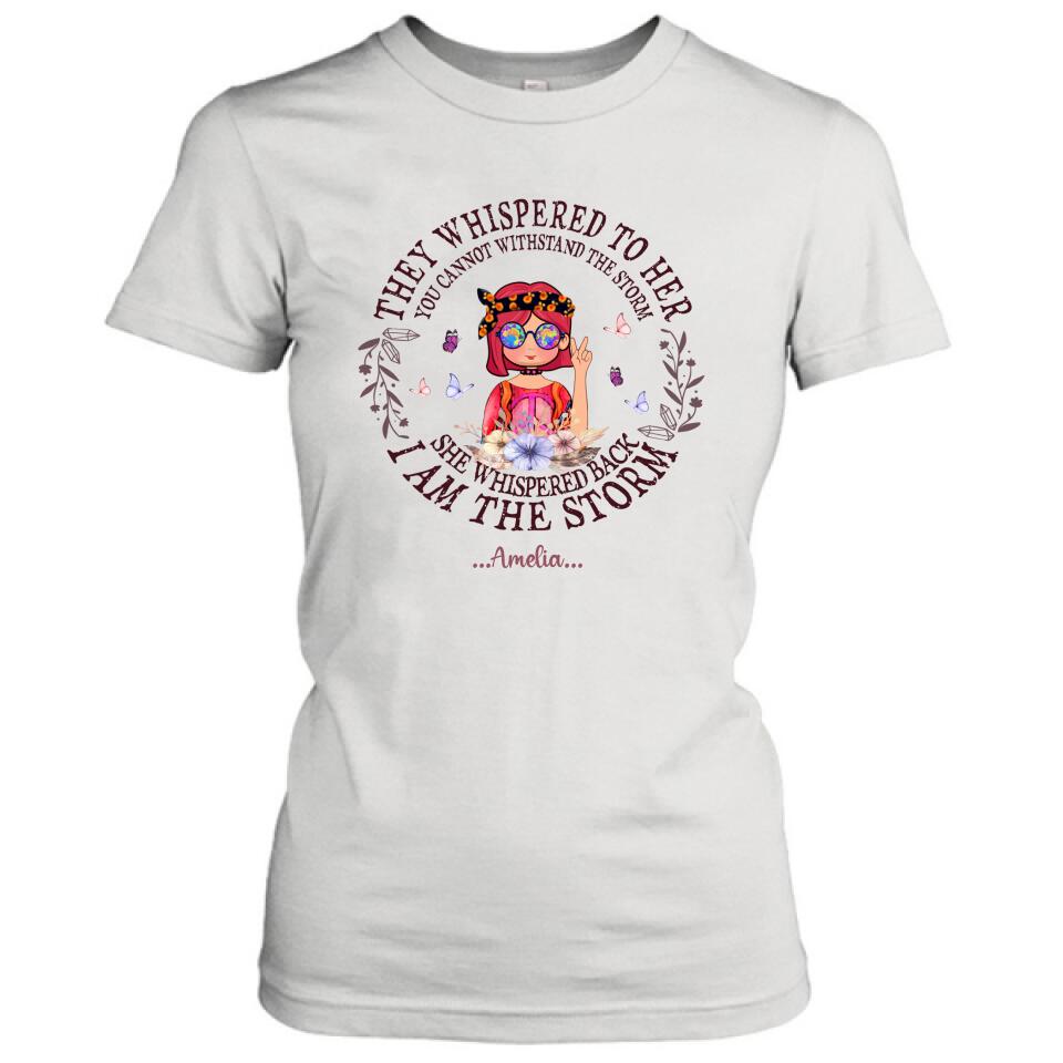 Personalized Hippie Girl T-shirt/Pullover Hoodie - Best Gift For Girl - I Am The Storm