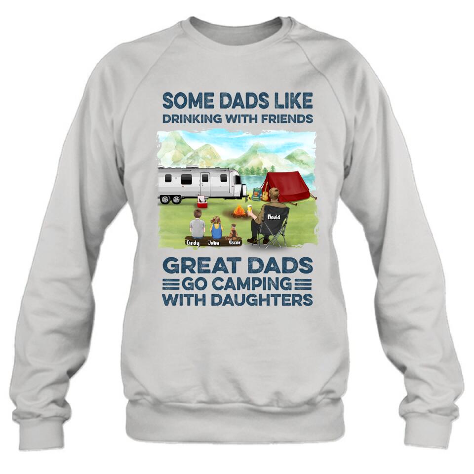 Personalized Father Daughter Camping Shirt/ Pullover Hoodie - Father's Day Gift Idea For Father/ Camping Lover - My Favorite Camping Buddies Call Me Dad