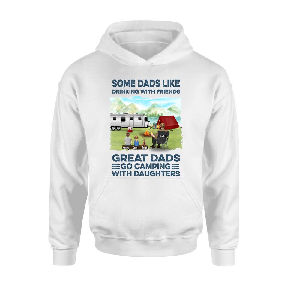 Personalized Father Daughter Camping Shirt/ Pullover Hoodie - Father's Day Gift Idea For Father/ Camping Lover - My Favorite Camping Buddies Call Me Dad