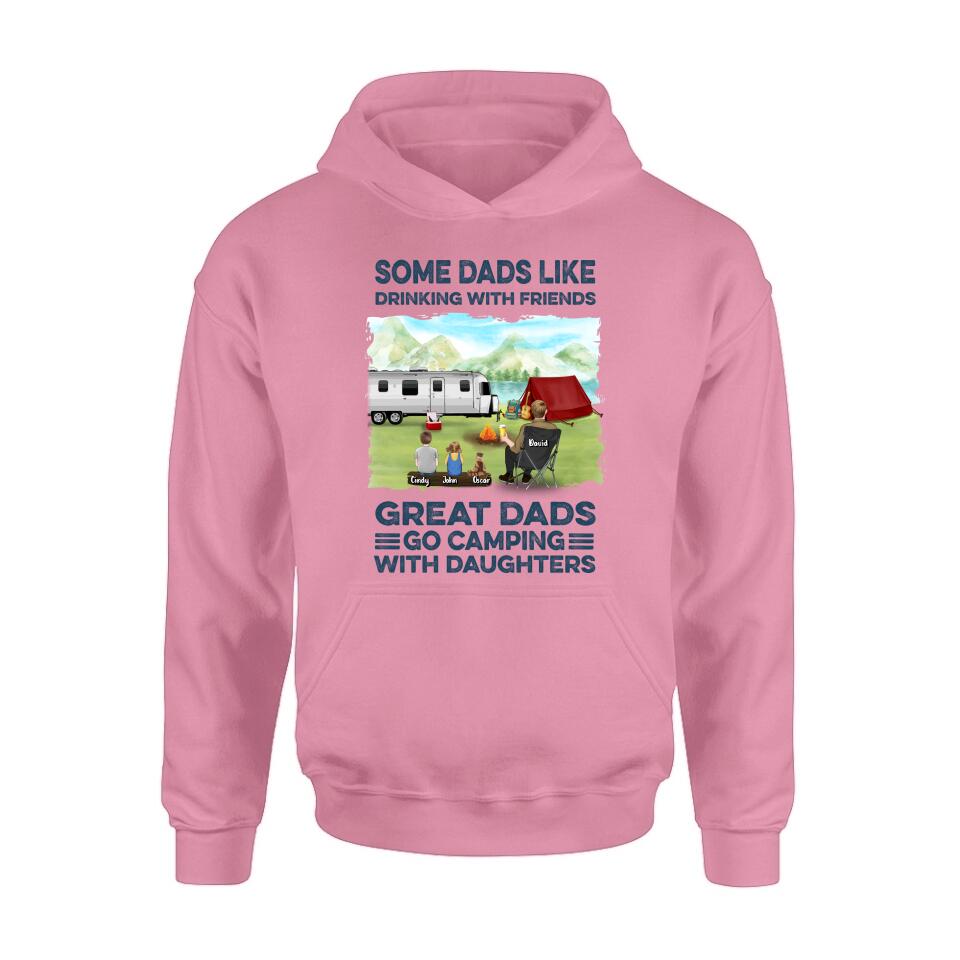 Personalized Father Daughter Camping Shirt/ Pullover Hoodie - Father's Day Gift Idea For Father/ Camping Lover - My Favorite Camping Buddies Call Me Dad