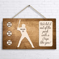 Personalized Baseball Door Sign - Gift Idea for Father's Day - We Hit It Out Of The Park With A Papi Like You!
