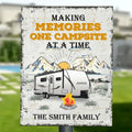 Personalized Camping Metal Sign - Gift Idea For Camping Lover/Family - Making Memories One Campsite At A Time