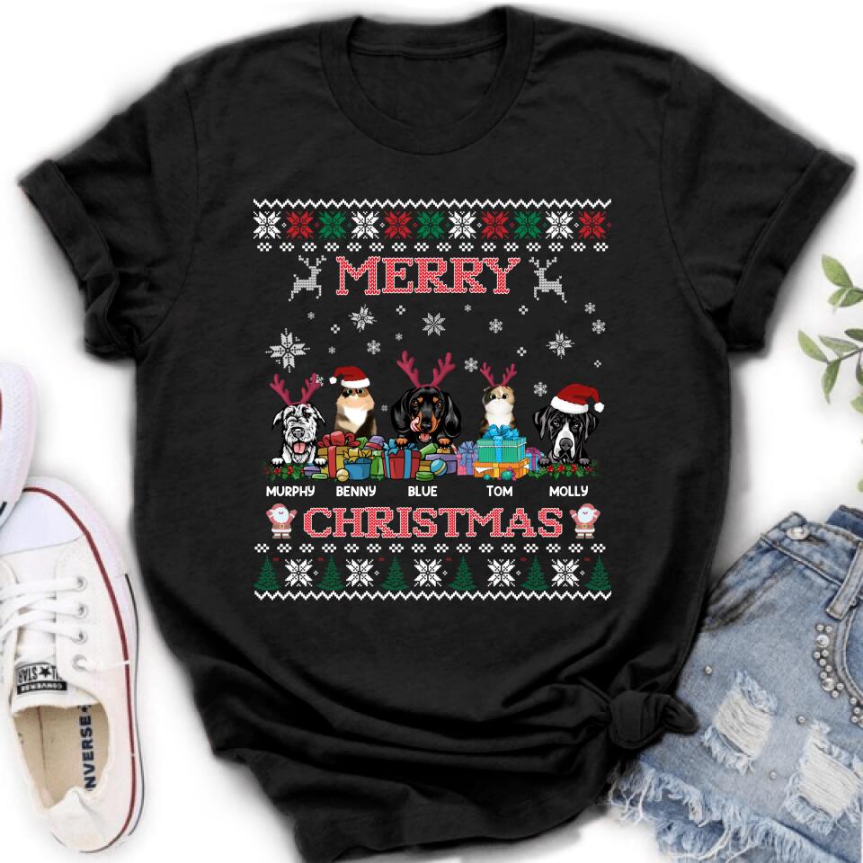 Personalized Pet Sweatshirt - Up to 5 Pets - Best Gift For Pet Lover - Merry Christmas