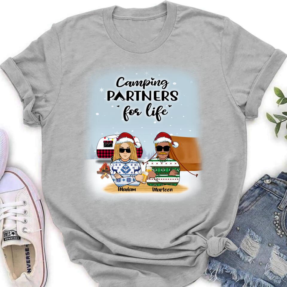 Personalized Camping Front View Sweater/T-shirt - Gift For Camping Lovers - Camping Partners For Life