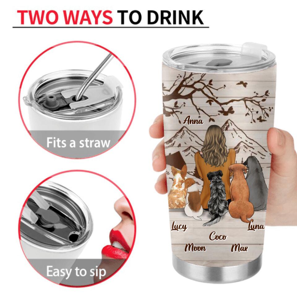 Personalized Pet Mom/Dad Tumbler - Gift Idea For Pet Lover with up to 5 Pets - You Are My Sanity