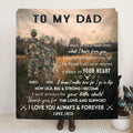 Personalized Hunting Father & Kid Blanket - Best Gift For Father's Day From Son & Daughter - Thank You For The Love And Support
