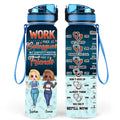 Personalized Nurse Water Tracker Bottle - Gift Idea For Nurse Colleagues with up to 5 Nurses - Work Made Us Colleagues