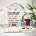 Personalized To My Daughter Crystal Heart - Gift For Daughter From Mother - Hold This Heart And Consider It A Big Hug