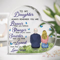 Personalized To My Daughter Crystal Heart - Gift For Daughter From Dad - When Life Tries To Knock You Down This Old Man Will Always Have Your Back