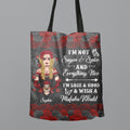 Personalized Sugar Skull Canvas Bag - Skull Gift For Girl - I'm Not Sugar & Spice