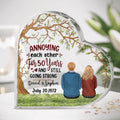 Personalized Couple Crystal Heart Keepsake -  Anniversary Gift Idea For Couple - Annoying Each Other For 50 Years And Still Going Strong