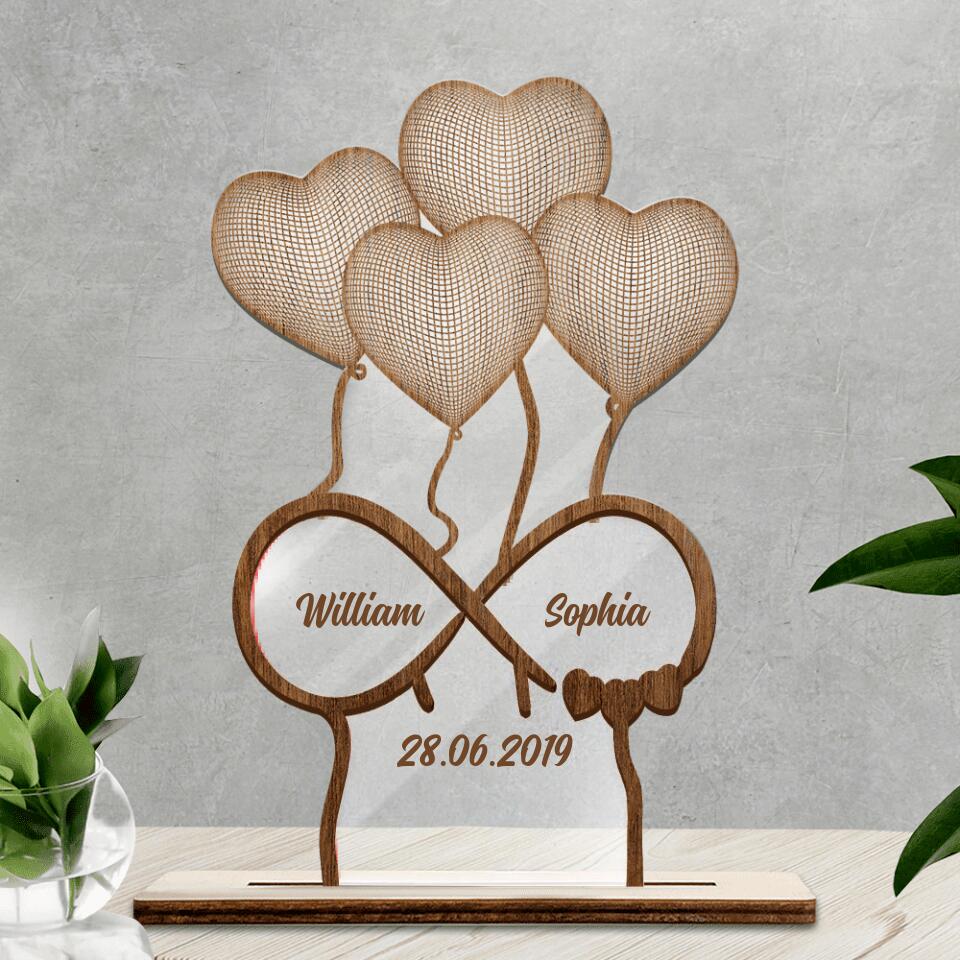 Personalized Acrylic Plaque for Couple - Gift for Couples, Lovers, Husband and Wife