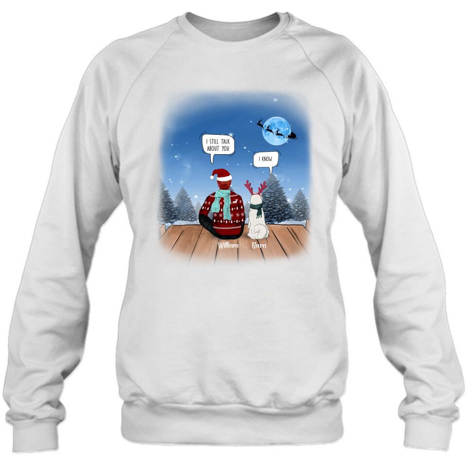 Personalized Memorial Pet T-Shirt/Sweatshirt/Hoodie - Couple/Adult With Up to 6 Pets - Best Christmas Gift For Cat/Dog Lover