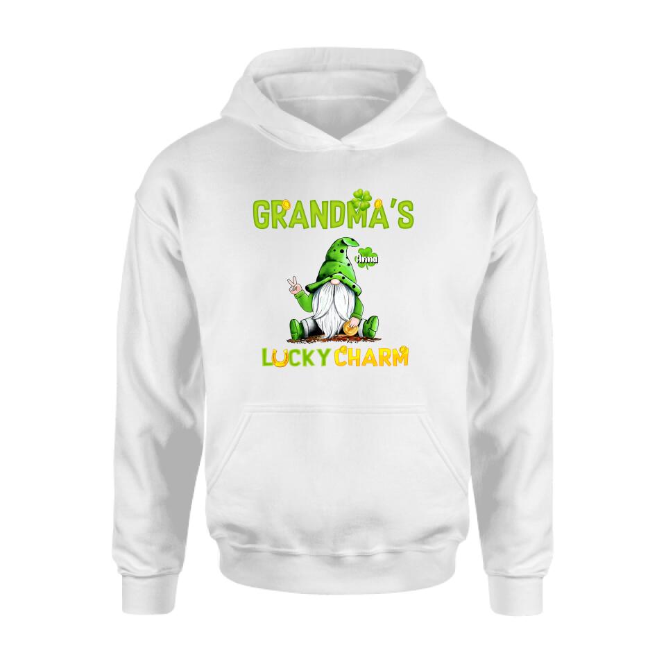 Personalized Shirt/Hoodie/Sweatshirt - Gift for Grandmother - Grandma's Lucky Charms - Up to 6 Grandkids